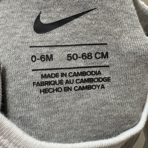 Nike Air Jordan Baby Boys One-Piece Grey Snap Button Bodysuit - Size 0-6 Months - Picture 6 of 6